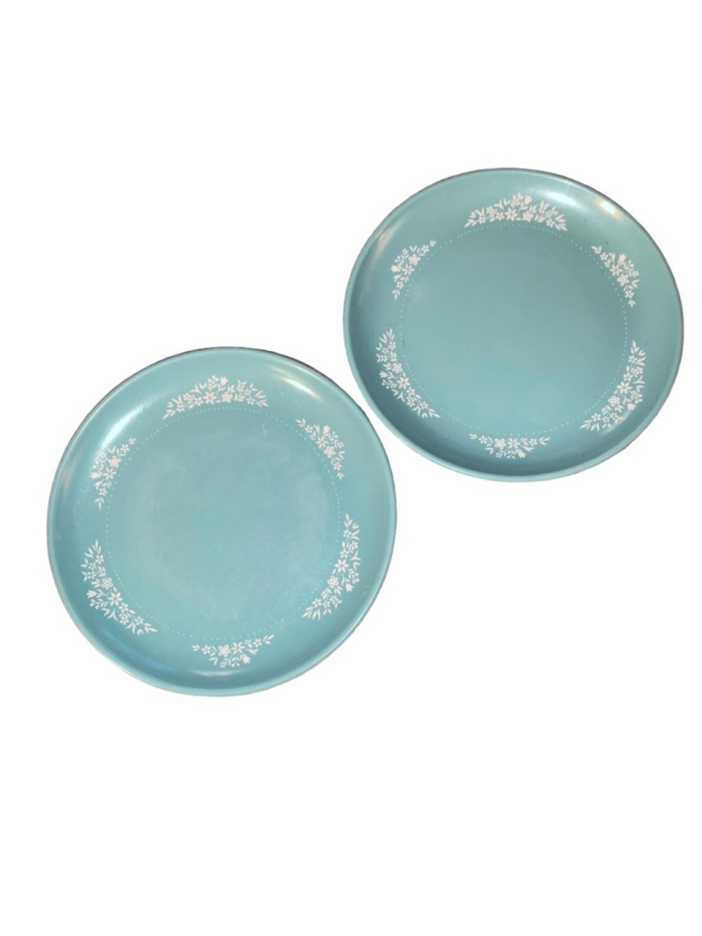 Evermaid Carnival Teal & White Floral Dinnerware Plates, One Size